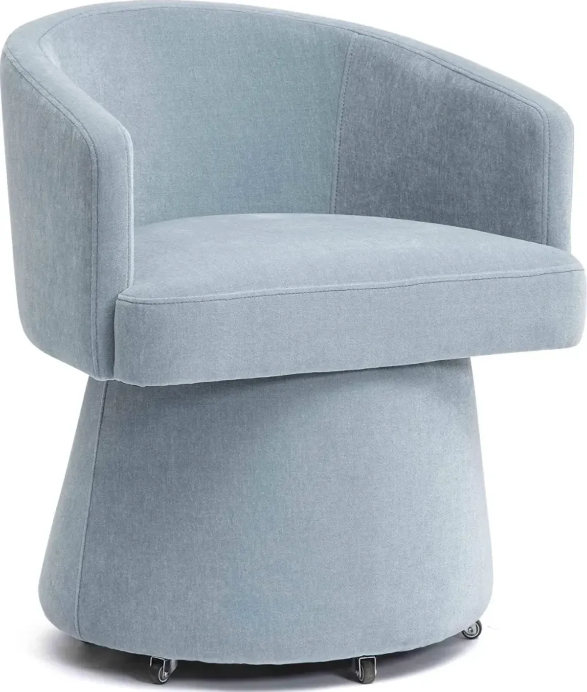 Yuri Upcycled Chenille Rolling Desk Chair