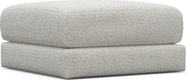 Nest Hybrid Comfort Short Ottoman - River Rock Ivory