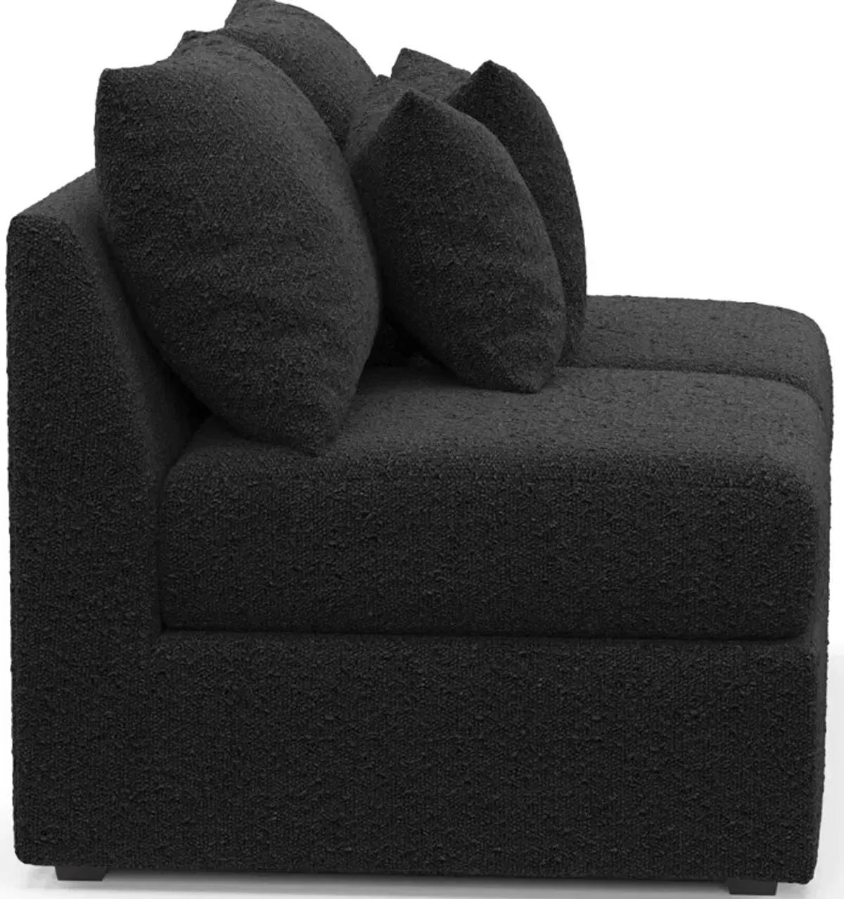 Nest Hybrid Comfort Armless Loveseat - Bloke Obsidian