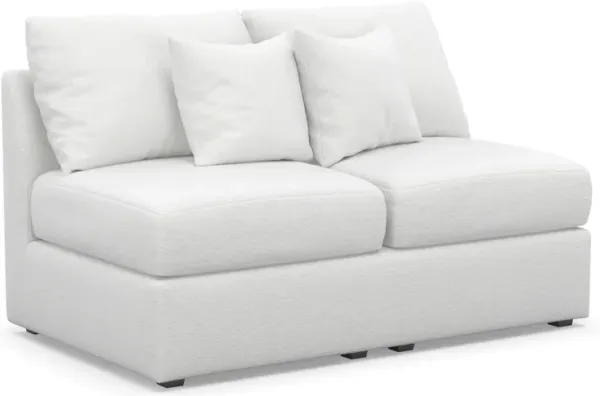 Nest Hybrid Comfort Armless Loveseat - Lovie Chalk