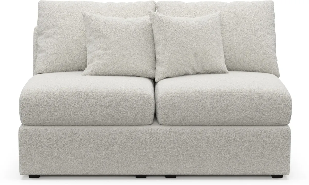 Nest Hybrid Comfort Armless Loveseat - Texel Gray