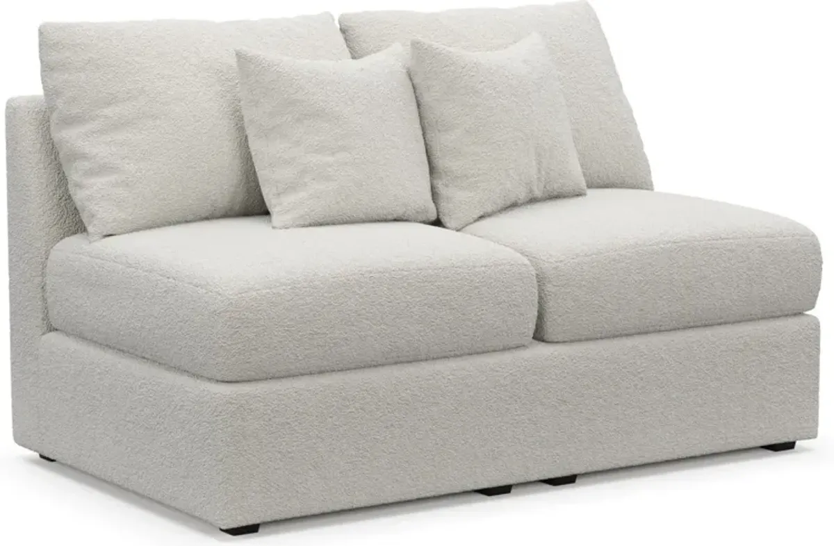 Nest Hybrid Comfort Armless Loveseat - Texel Gray