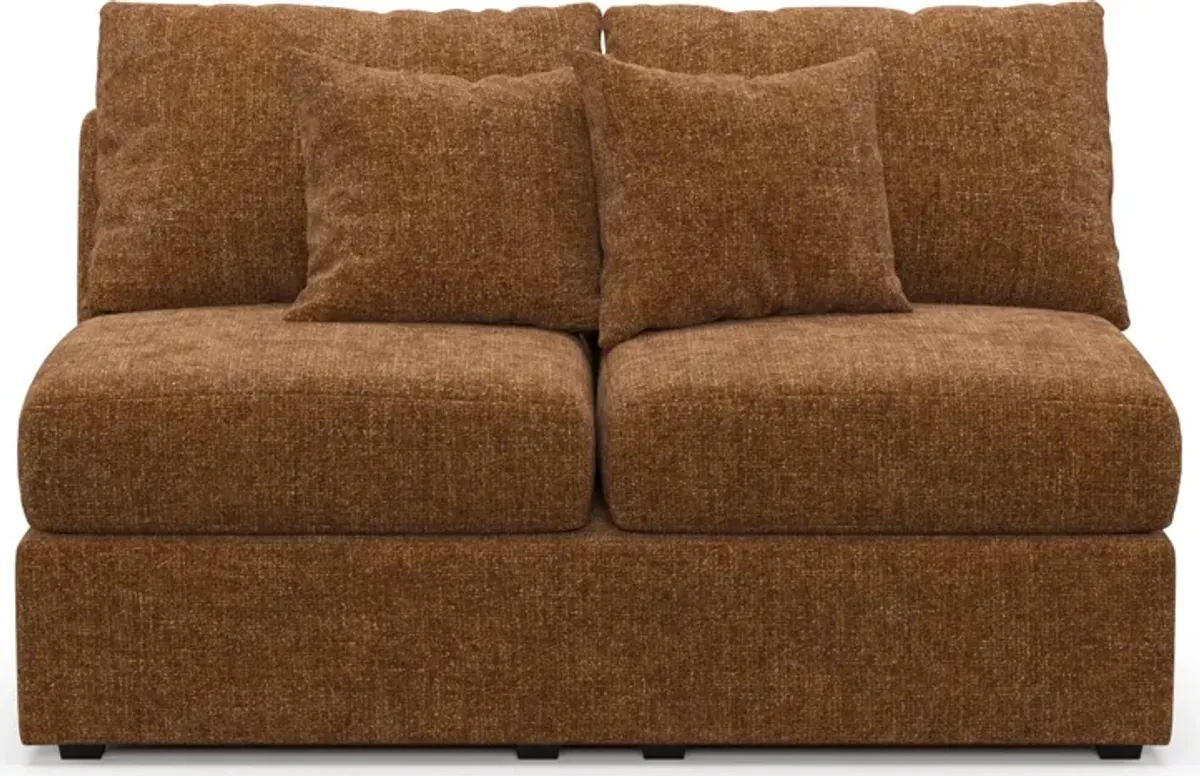 Nest Hybrid Comfort Armless Loveseat - Sundar Spice