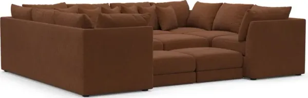 Nest Hybrid Comfort Sectional - Nora Chocolate