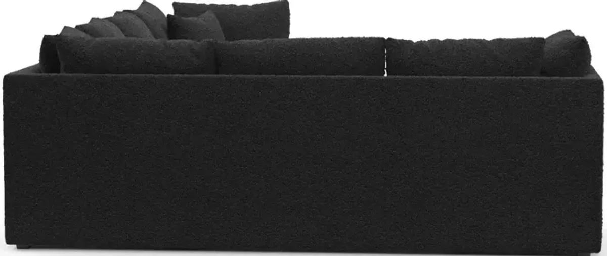 Nest Hybrid Comfort 3-Piece Large Sectional - Bloke Obsidian