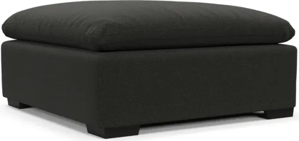 Plush Feathered Comfort Ottoman - Liv Onyx