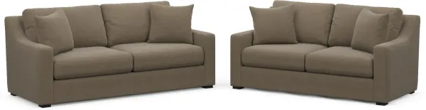 Dobson Foam Comfort 2 Pc. Living Room - Merrimac Brownstone