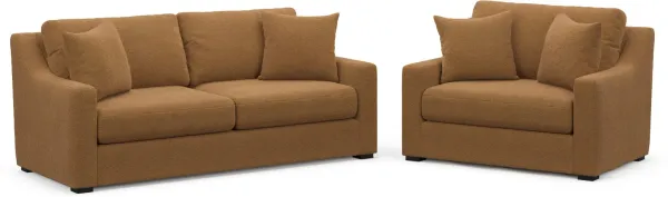 Dobson Foam Comfort 2 Pc. Living Room - Nora Camel