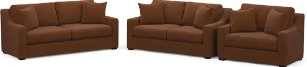Dobson Foam Comfort 3 Pc. Living Room - Nora Chocolate
