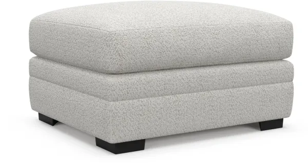 Boston Foam Comfort Ottoman - River Rock Ivory