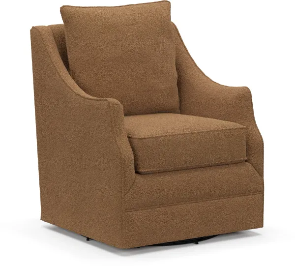 Mara  Swivel Chair - Texel Caramel