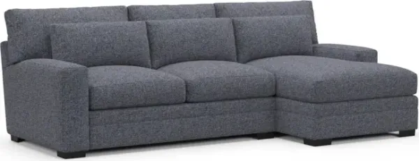 Boston Foam Comfort Sectional - Haley Navy
