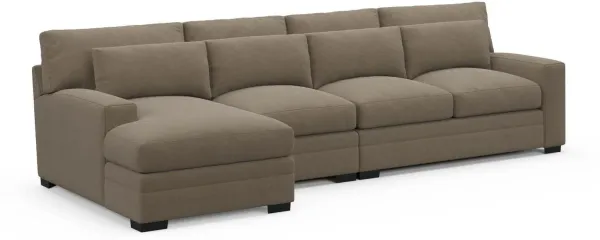 Boston Foam Comfort Sectional - Merrimac Brownstone