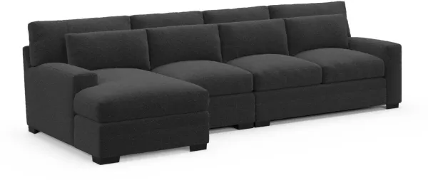 Boston Foam Comfort Sectional - Bloke Obsidian