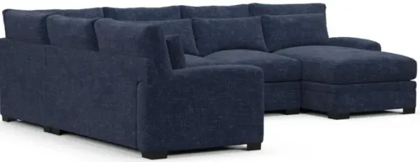 Boston Foam Comfort Sectional - Sundar Navy