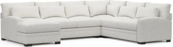 Boston Foam Comfort Sectional - River Rock Ivory
