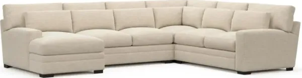 Boston Foam Comfort Sectional - Luscious Champagne