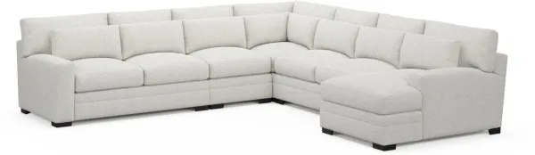 Boston Foam Comfort Sectional - River Rock Ivory