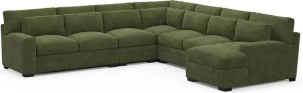 Boston Foam Comfort Sectional - Luscious Green