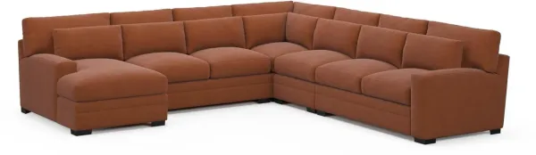 Boston Foam Comfort Sectional - Merrimac Brick