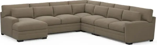 Boston Foam Comfort Sectional - Merrimac Brownstone