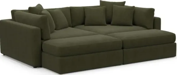 Sasha Foam Comfort Sectional - Marina Moss