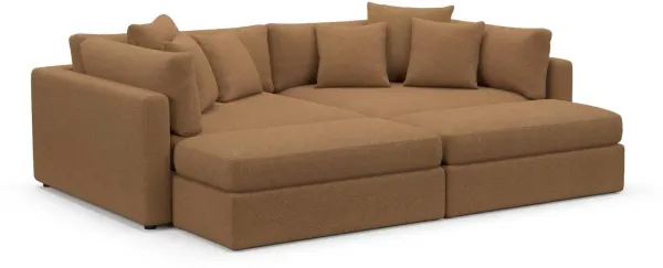 Sasha Foam Comfort Sectional - Texel Caramel