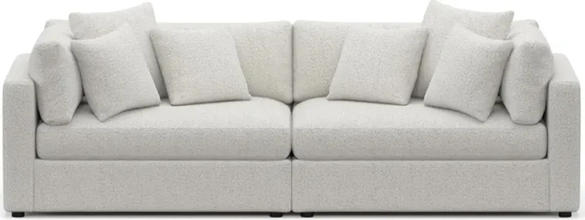 Sasha Foam Comfort Sofa - River Rock Ivory
