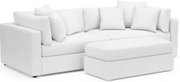Sasha Foam Comfort Sectional - Lovie Chalk