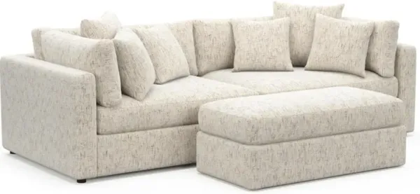 Sasha Foam Comfort Sectional - Haley Oyster