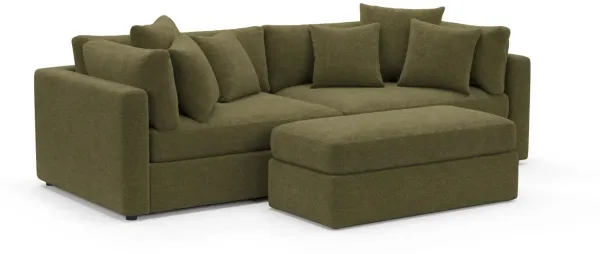 Sasha Foam Comfort Sectional - Expedition Olive