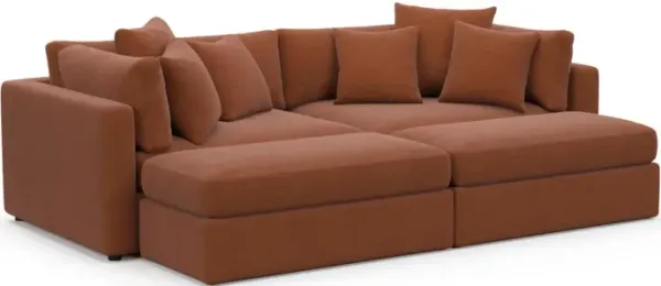 Sasha Foam Comfort Sectional - Merrimac Brick