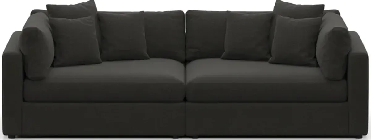 Haven Foam Comfort 2-Piece Media Sofa - Liv Onyx