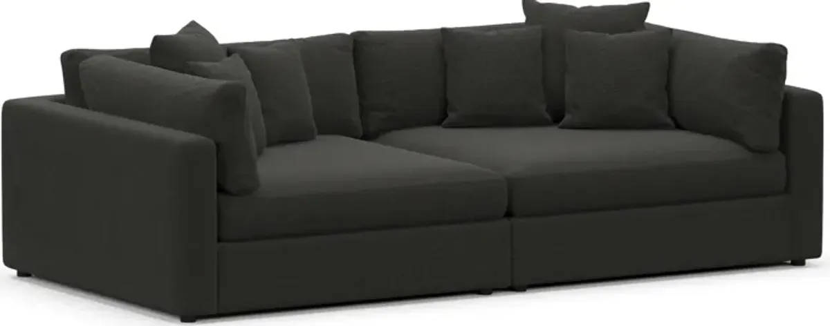 Haven Foam Comfort 2-Piece Media Sofa - Liv Onyx