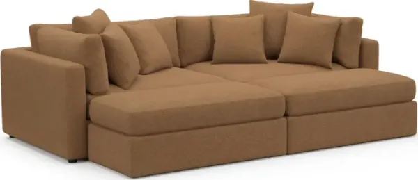 Sasha Foam Comfort Sectional - Texel Caramel