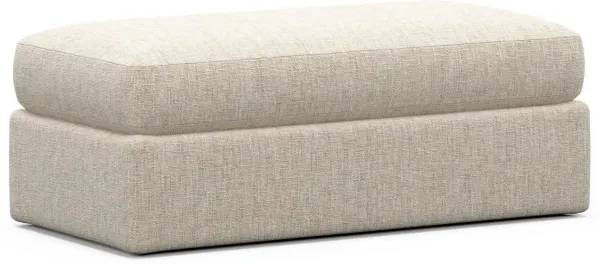Sasha Foam Comfort Ottoman - Haley Ivory