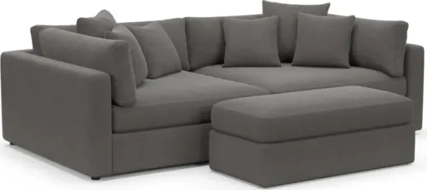 Sasha Foam Comfort Sectional - Merrimac Ash