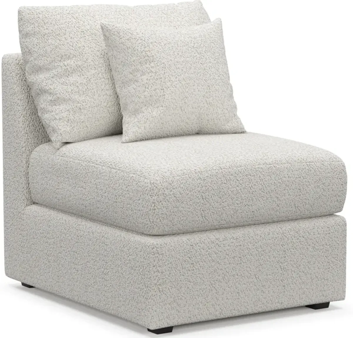 Nest Foam Comfort Armless Chair - River Rock Ivory