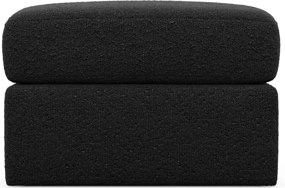 Nest Foam Comfort Tall Ottoman - Bloke Obsidian