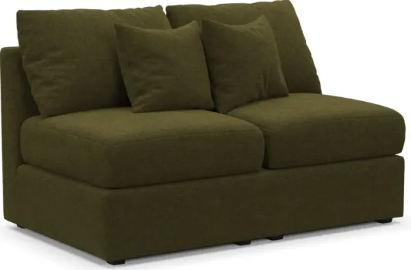 Nest Foam Comfort Armless Loveseat - Midcentury Peat