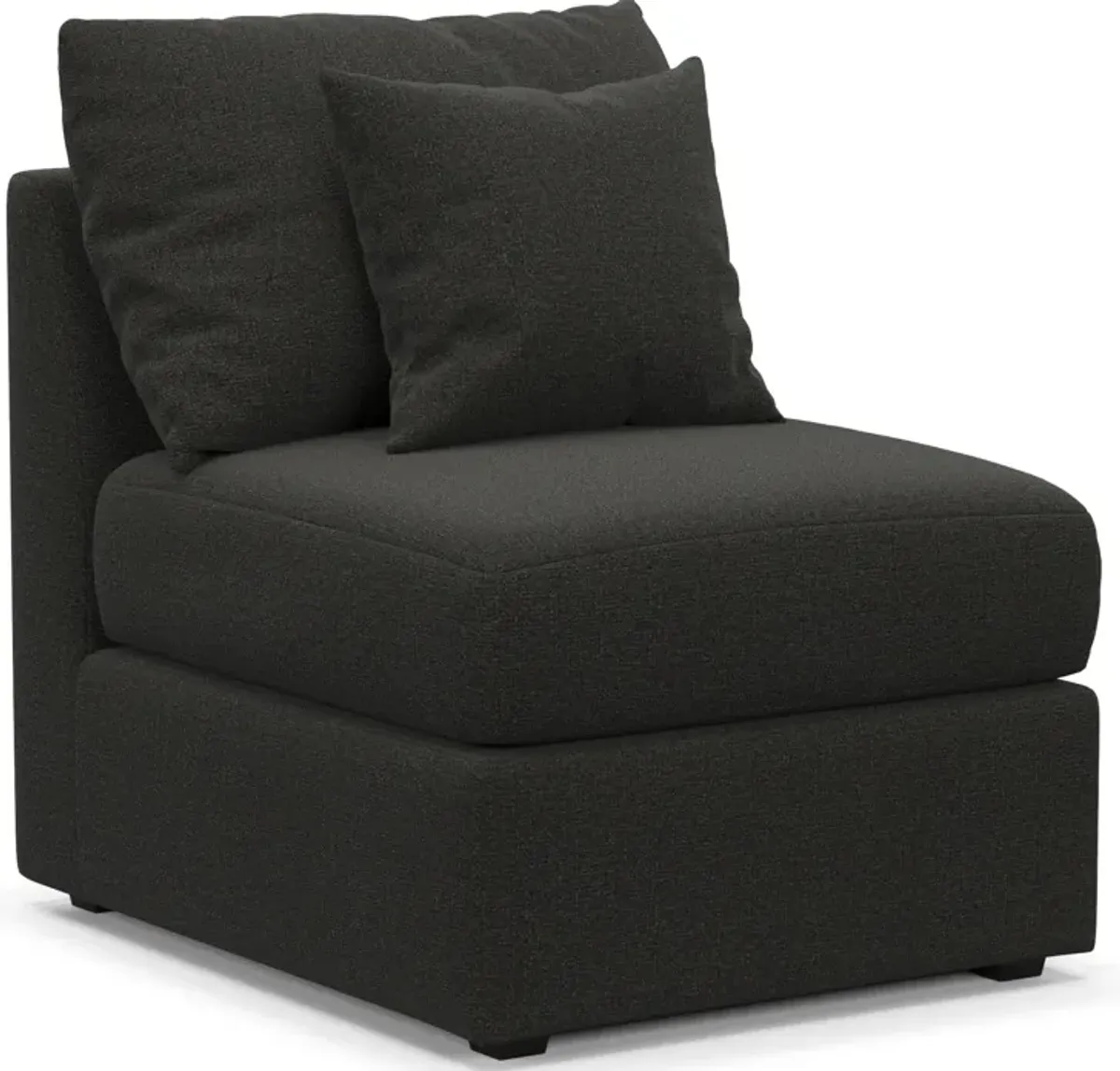 Nest Foam Comfort Armless Chair - Liv Onyx