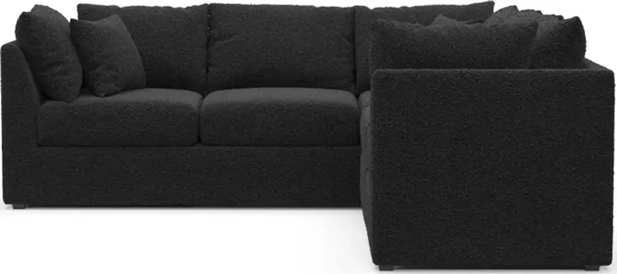 Nest Foam Comfort 3-Piece Small Sectional - Bloke Obsidian