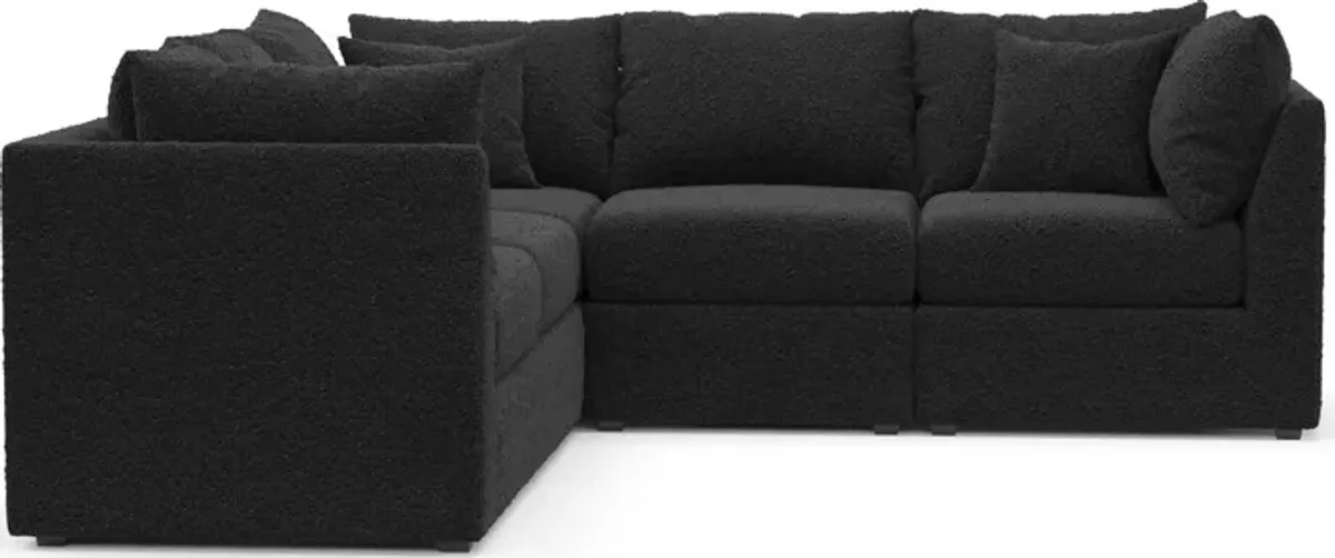 Nest Foam Comfort 3-Piece Small Sectional - Bloke Obsidian