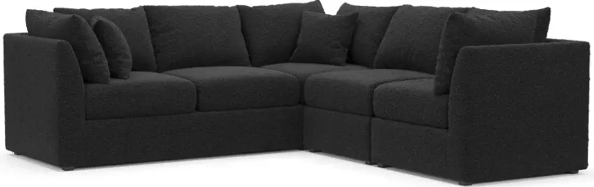 Nest Foam Comfort 3-Piece Small Sectional - Bloke Obsidian