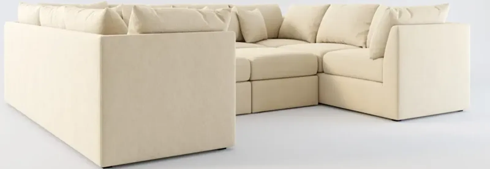 Nest Foam Comfort 5-Piece Pit Sectional - Merrimac Ecru