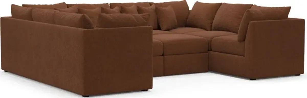 Nest Foam Comfort Sectional - Nora Chocolate