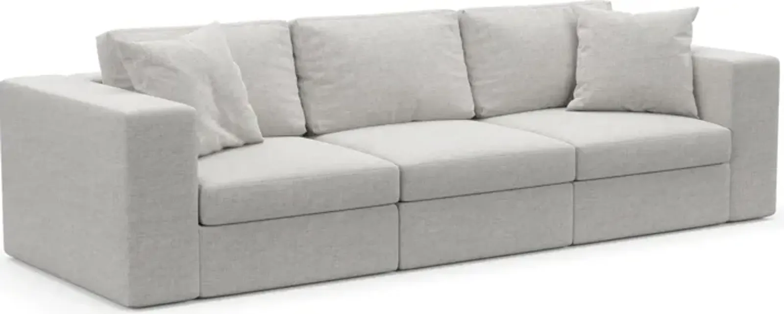 Collin Hybrid Comfort 3-Piece Sofa - Adario Fog