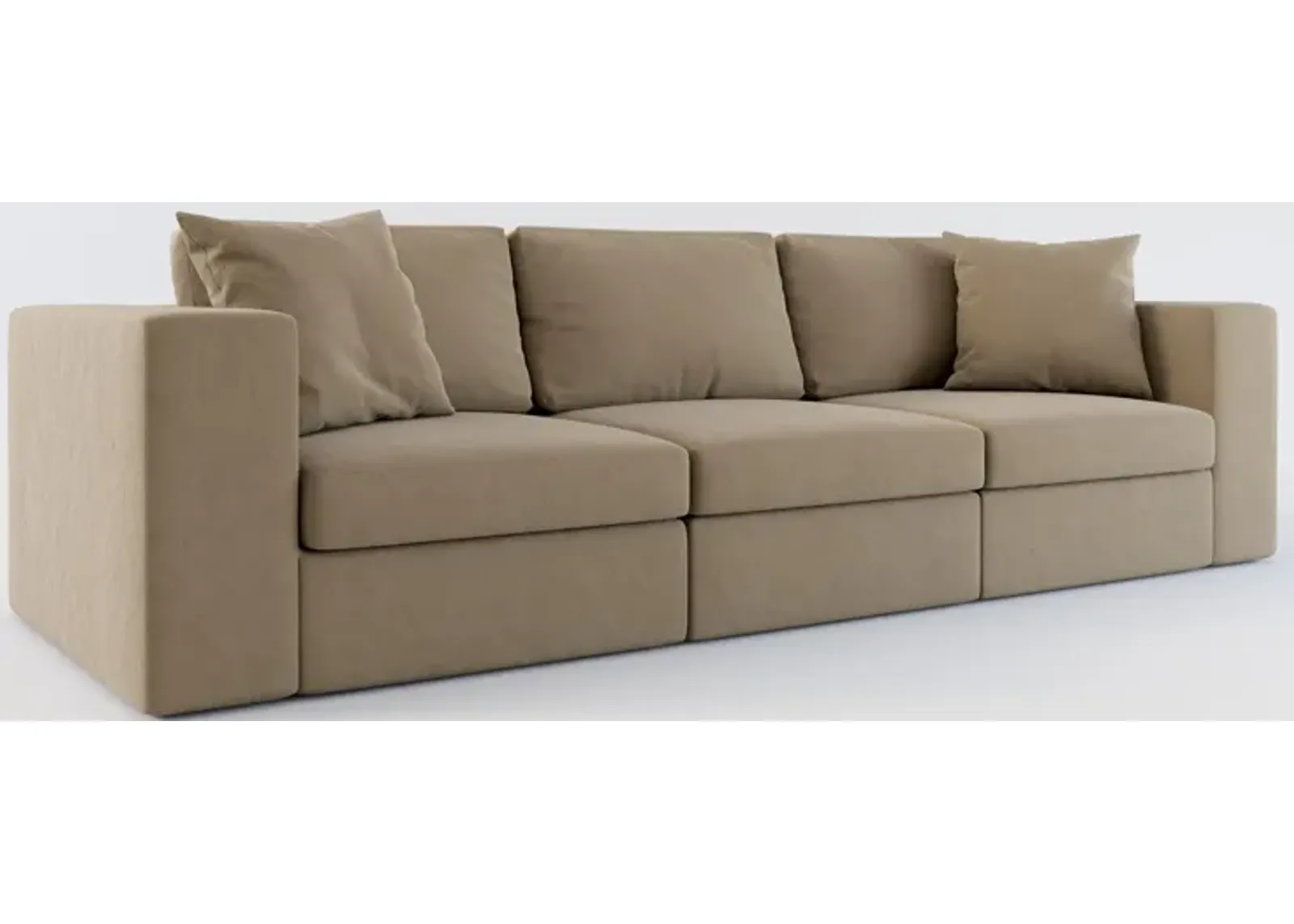 Collin Foam Comfort 3-Piece Sofa - Merrimac Brownstone