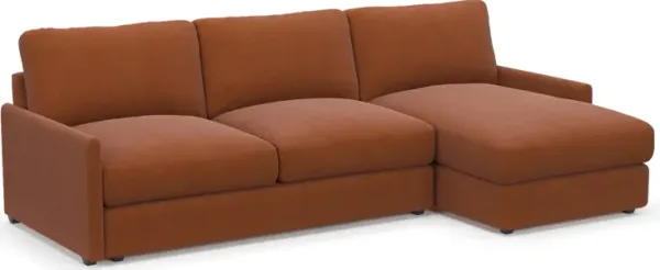 Jasper Foam Comfort 2-Piece Sectional with Right-Facing Chaise - Merrimac Brick