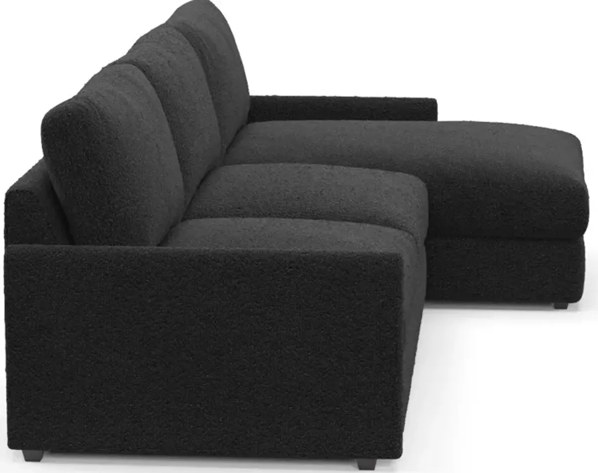 Jasper Hybrid Comfort 2-Piece Sectional with Right-Facing Chaise - Bloke Obsidian